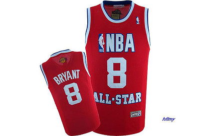 NBA All Star Kobe Bryant #8 Red Swingman Jersey