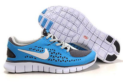 Nike Free Run Running Shoe Royal Dark Grey White Womens