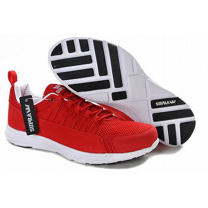 supra owen running mesh shoes white red mens