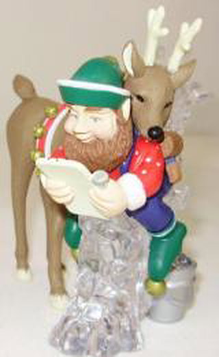 Christmas Ornament - Ice Sculptor Elf with Reindeer