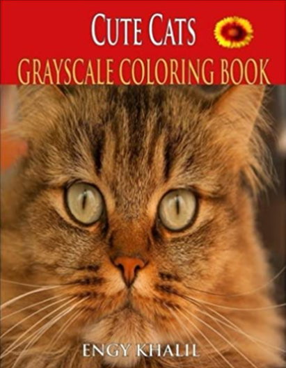 Cute Cats Coloring Book: A Grayscale Coloring Book, 30 Cats Coloring Pages, Cat Coloring Book For Adults (Horses Lovers)