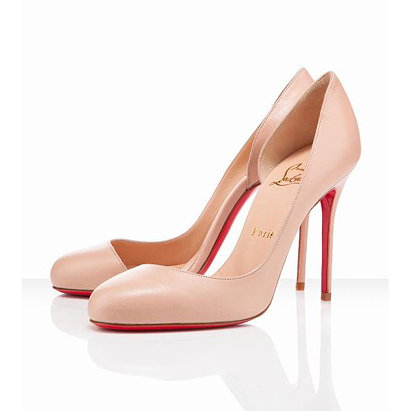 Christian Louboutin Helmour Leather Pumps (Nude Pink)