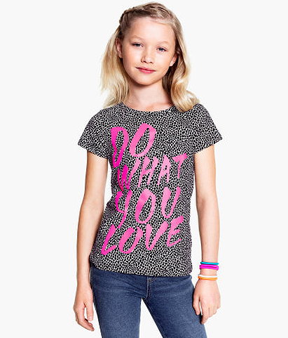 H&M Do What You Love Jersey Top
