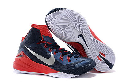 Nike Mens Zoom Hyperdunk 2014 Dark Blue and Red Basketball Shoes