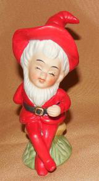 Christmas Elf, Red - Bisque Porcelain (UCGC)