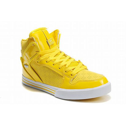 supra vaider perf yellow and white high footwear mens