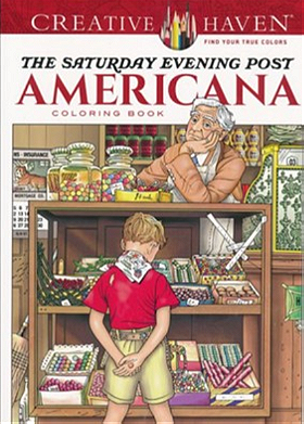 The Saturday Evening Post Americana Coloring Book by Marty Noble