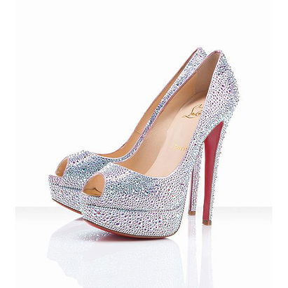 Christian Louboutin Lady Peep 150mm Aurora Boreale Pumps