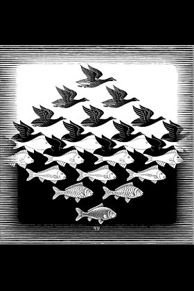 M.C. Escher: Sky and Water 1