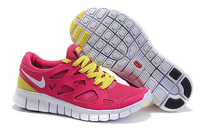 Nike Free Run 2 Bright CeriseWhite-Anthracite-Volt Womens Shoes 