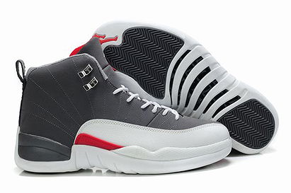 Air Jordan 12 Men Shoes Online:White/Grey