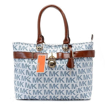 Michael Kors Logo-Print Large Blue Tote Bags