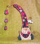 Santa Figurine with Buttons on Hat (Resin)