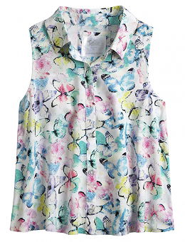 Printed Sleeveless Shirt