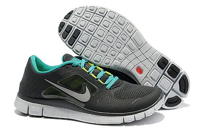 Nike Free Run 3 Anthracite Pure Platinum New Green Reflect Silver