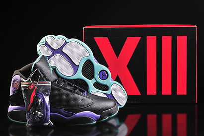 Jordan XIII 13 Black Purple Nike Womens Size Shoes