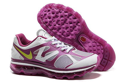 Nike Brand Air Max 2012 Sport Shoes On Sale Violet Wash Magenta Liquid Lime Womens