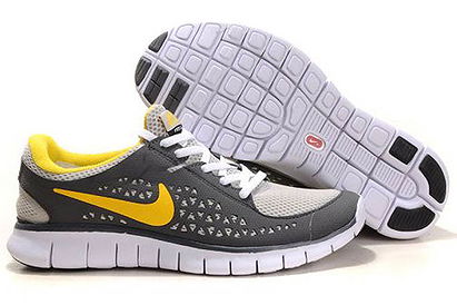 Nike Free Run Running Shoe Dark Grey White Maize Mens