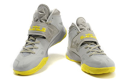 Nike Men's Lebron Zoom Soldier New Colorways Pure Platinum/Volt and Wolf Grey Sports ShoesNike Men's Lebron Zoom Soldier New Colorways Pure Platinum/Volt and Wolf Grey Sports Shoes