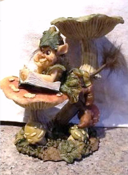 Pixie Figurine Candle Holder Longtailer Pixie Reading Book (Anthony Fisher) is in your collection!