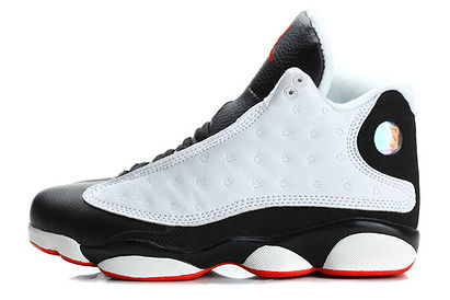 Discount Retro Air Jordan 13 XIII Color Red/Black-White Nike Kids Sneakers