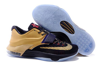 Gold Purple Mens Kevin Durant Basketball Shoes - Nike KD 7 on Sale