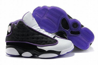 Womens Sports Shoes Nike Jordan 13 New Colorways White - Black & Purple