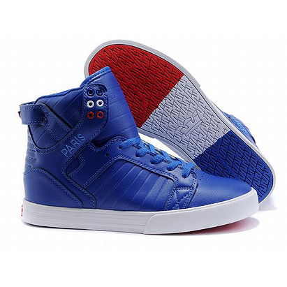 Supra Skytop High Tops Blue White Men skateboard shoes