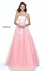 2017 Beads Embroidered Sherri Hill 50864 Strapless Lace Gown Sweet Prom
