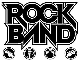 Rock Band Drum, Guitar Skin Combo, Fits Xbox 360 / PS3/2 Rockband - Pink Hearts
