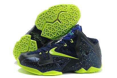 Nike LeBron James 11 XI Men Size Sport Shoes Navy/Green
