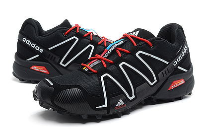Adidas Salomon Mens Black White Red Shoes