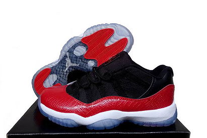 Red Python - Female Nike Jordan Retro 11 Low Black/Red/Ice Blue Sports Shoes CMB Kicks