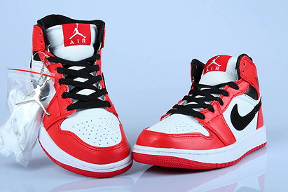 Michael Jordan 1 Retro Basketball Shoes-White/Red/Black-High for Men