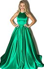 Sherri Hill 51036 Emerald High Neck Beading Satin Prom Dresses 2017 Sale