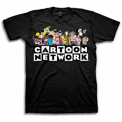 Cartoon-Network Mens Throwback Shirt - Jonny Bravo and Dexter's Laboratory Tee - Throwback Classic T-Shirt (Black Checkered, Large)