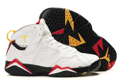 Retro 7 Jordan in Colorways white%u3001black yellow and red for Women