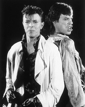 David Bowie and Mick Jagger