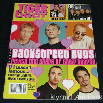 Tiger Beat Magazine Winter 2001 Backstreet Boys Britney NSync Hanson 98 degrees