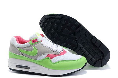 Nike Air Max 1 Women Size Sport Shoes White Electric Green Neutral Grey Pink