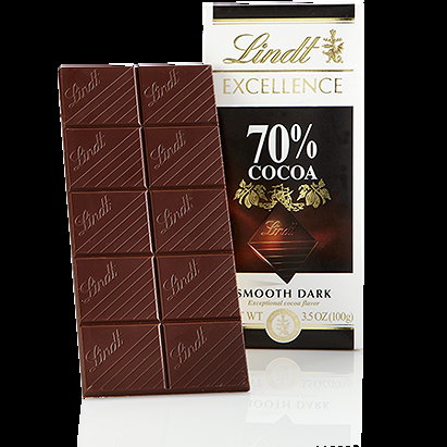 70% Cocoa Lindt EXCELLENCE Dark Chocolate Bar